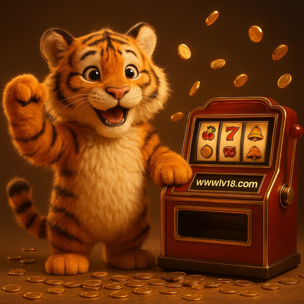 lv18-এ একটি বাঘের শাবক তার খেলার জয়ে উল্লাস করে